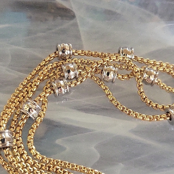 Bracelet Chain Gold Silver Toggle - Picture 3 of 7